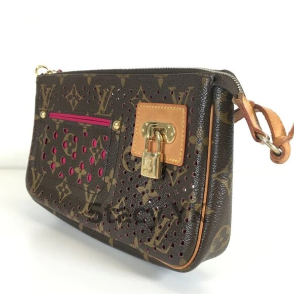 Louis Vuitton perforated pochette accessoires fuchsia (2006) - Picture 3 of 7